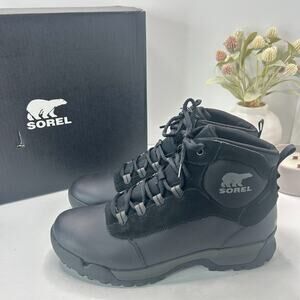 Sorel Buxton Lite Lace Waterproof Boots Insulated Black NM4983-01 Men 12 NWB